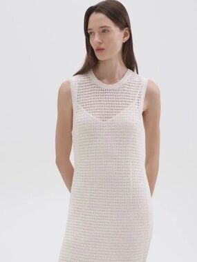 Theory Natalia Memorize Knit Dress Ivory Mini S -NO SLIP DRESS LINING